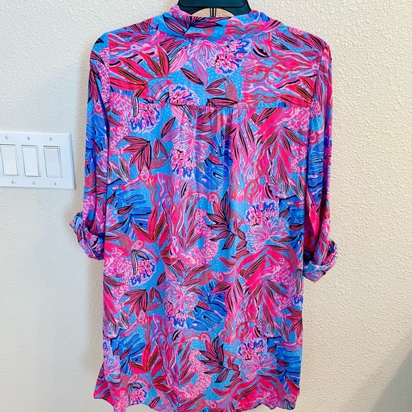 Lilly Pulitzer Natalie Ruby Red Wild Times swim coverup XS - Picture 3 of 4